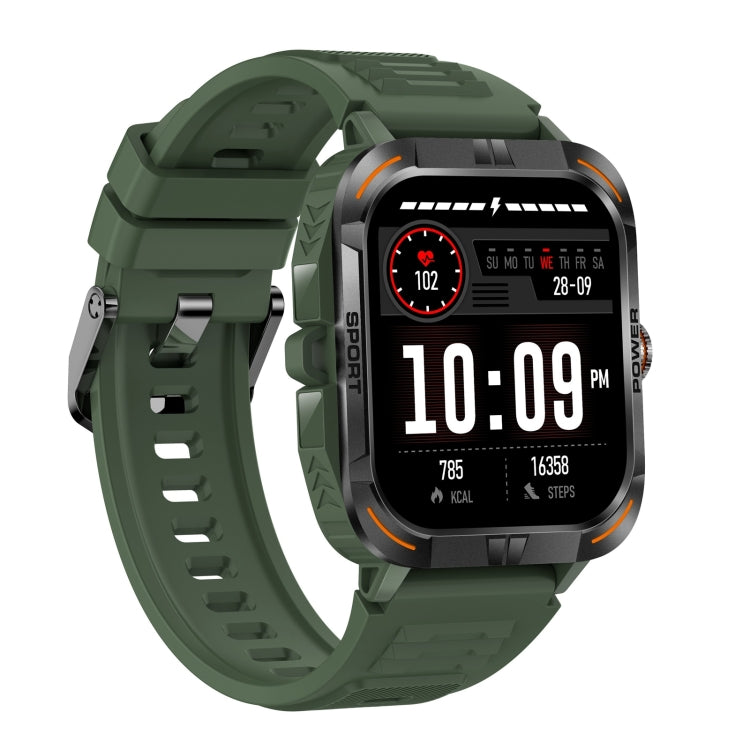 ZW69 1.97 inch AMOLED Outdoor Sports BT Call Smart Watch, Blood Oxygen / Heart Rate / Remote Photography / Sleep monitoring(Green) - Smart Wristbands by buy2fix | Online Shopping UK | buy2fix