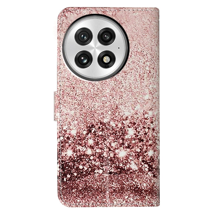 For OnePlus 13 Colored Drawing Marble Pattern Leather Phone Case(Rose Gold) - OnePlus Cases by buy2fix | Online Shopping UK | buy2fix