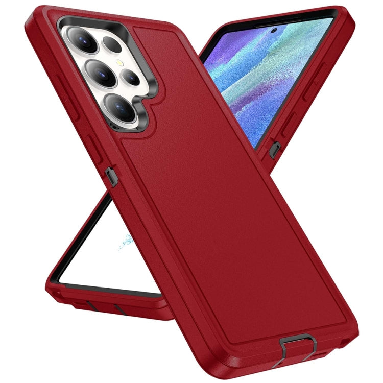 For Samsung Galaxy S25 Ultra 5G Life Waterproof Rugged Phone Case(Red + Black) - Galaxy S25 Ultra 5G Cases by buy2fix | Online Shopping UK | buy2fix