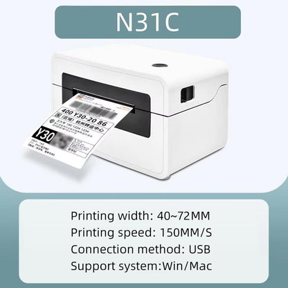 HPRT N31C Computer Version Express Electronic Waybill Printer, Plug:AU Plug(White) - Printer by buy2fix | Online Shopping UK | buy2fix