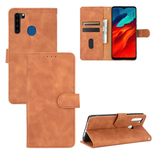 For Blackview A80 Pro Solid Color Skin Feel Magnetic Buckle Horizontal Flip Calf Texture PU Leather Case with Holder & Card Slots & Wallet(Brown) - More Brand by buy2fix | Online Shopping UK | buy2fix