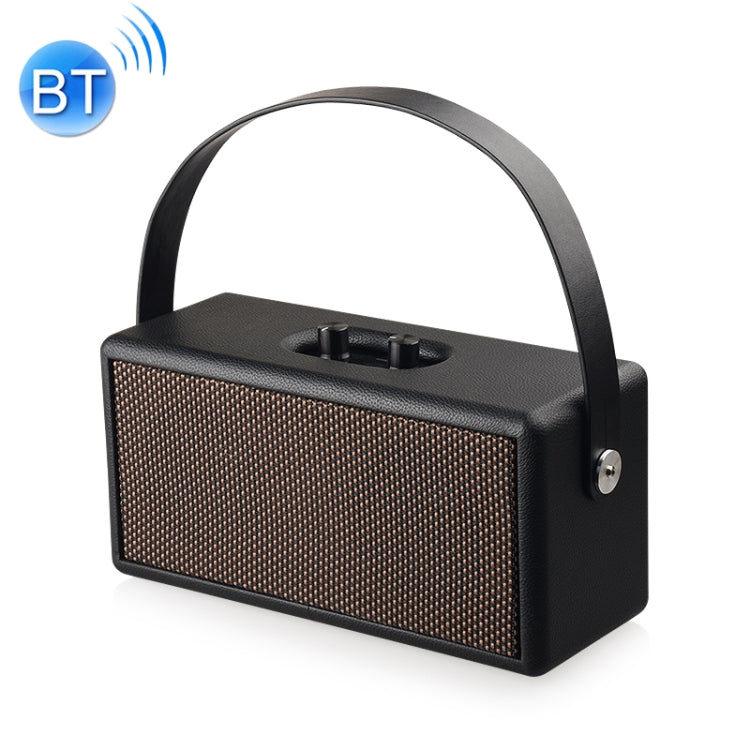 D30 Portable Subwoofer Wooden Bluetooth 4.2 Speaker, Support TF Card & 3.5mm AUX & U Disk Play(Black) - Desktop Speaker by buy2fix | Online Shopping UK | buy2fix