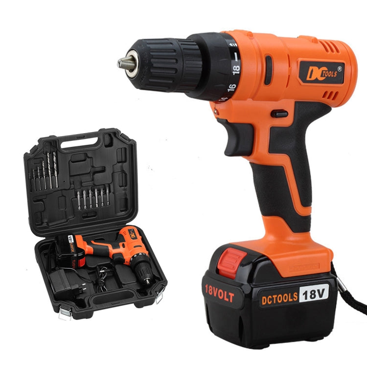 D017-18V Stepless Speed Changing Rechargeable Electric Drill Set with LED light, AC 220V, EU Plug, Random Color Delivery - Drill & Drill Bits by buy2fix | Online Shopping UK | buy2fix