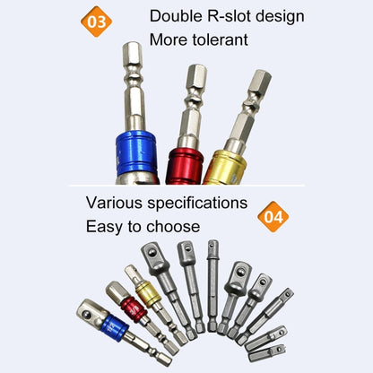 3 PCS/Set Socket Bit Extension Bar Hex Shank Adapter Drill Nut Driver Power Drill Bit(1/4, 3/8, 1/2 inch), Length:50mm - Hex Key & Spanner by buy2fix | Online Shopping UK | buy2fix