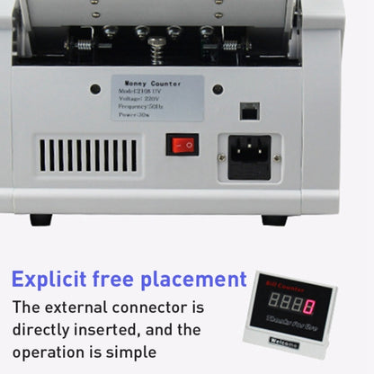 2108UV/IR 110V Portable Multi-Currency Money Counter, Specification: US Plug - Currency Counter by buy2fix | Online Shopping UK | buy2fix