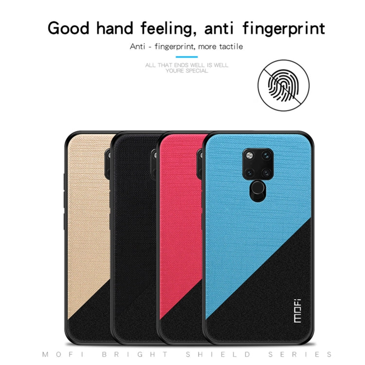 MOFI Shockproof TPU + PC + Cloth Pasted Case for Huawei Mate 20 X(Black) - Huawei Cases by MOFI | Online Shopping UK | buy2fix