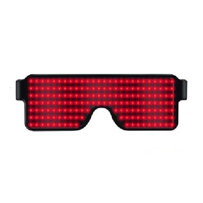 Night Club Bar Disco LED Light Emitting Glasses Festival Party USB Charging Shutter Dynamic Flash Glasses (Red) - Glow Party Supplies by buy2fix | Online Shopping UK | buy2fix