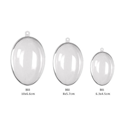 6 PCS Transparent Plastic Hollow Ellipsoid Easter Christmas Wedding Decorations - Holiday Decorations by buy2fix | Online Shopping UK | buy2fix