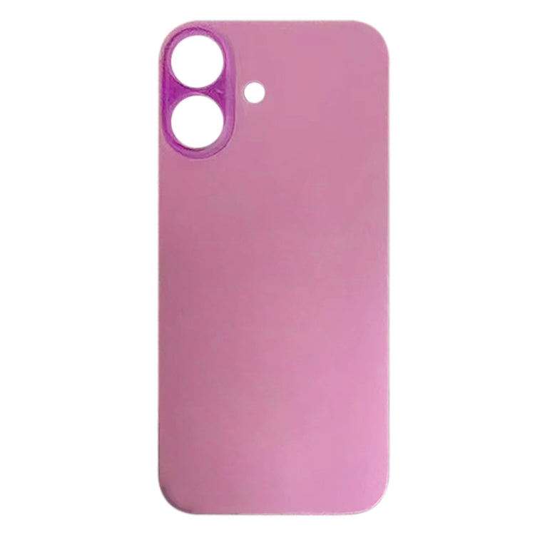 For iPhone 16 Plus Easy Replacement Big Camera Hole Glass Back Battery Cover(Pink) -  by buy2fix | Online Shopping UK | buy2fix