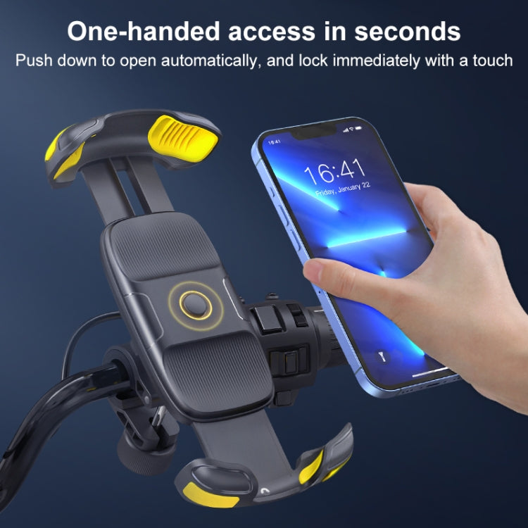 Motorcycle Bicycle Phone Riding Holder Bracket (Black) - Holder by buy2fix | Online Shopping UK | buy2fix
