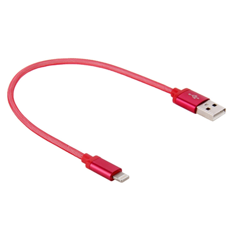 1m Net Style Metal Head 8 Pin to USB Data / Charger Cable(Red) - Normal Style Cable by buy2fix | Online Shopping UK | buy2fix