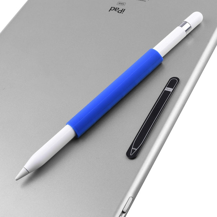 Magnetic Sleeve Silicone Holder Grip Set for Apple Pencil (Blue) - Pencil Accessories by buy2fix | Online Shopping UK | buy2fix