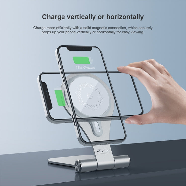 NILLKIN Water Droplets Shape Magnetic Wireless Charger Bracket (Silver) - Wireless Charger by NILLKIN | Online Shopping UK | buy2fix