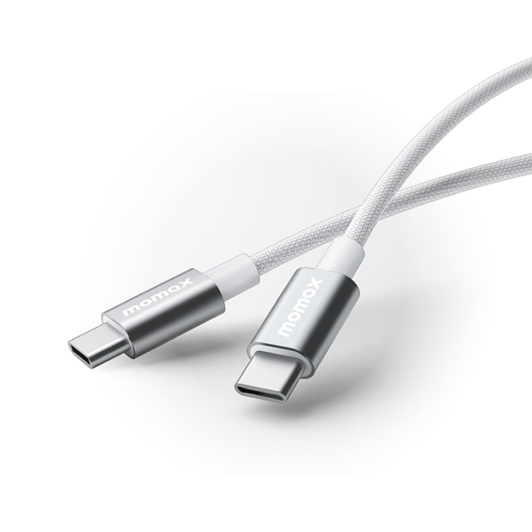 MOMAX DC30 1.5m USB-C / Type-C to USB-C / Type-C 60W Braided Data Sync Charge Cable (White) - USB-C & Type-C Cable by MOMAX | Online Shopping UK | buy2fix