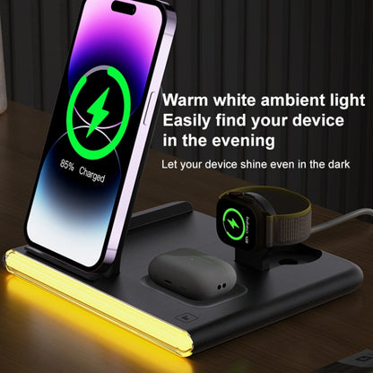 C27 15W 4 in 1 Foldable Magnetic Wireless Charger with Ambient Light (White) - Wireless Charger by buy2fix | Online Shopping UK | buy2fix