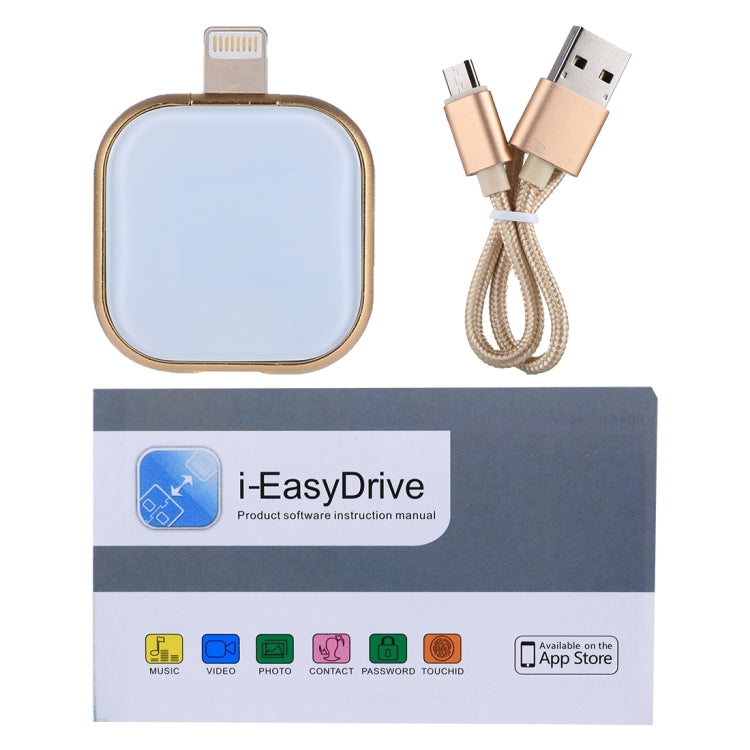 RQW-18S 8 Pin 32GB Multi-functional Flash Disk Drive with USB / Micro USB to Micro USB Cable(Gold) - U Disk & Card Reader by buy2fix | Online Shopping UK | buy2fix