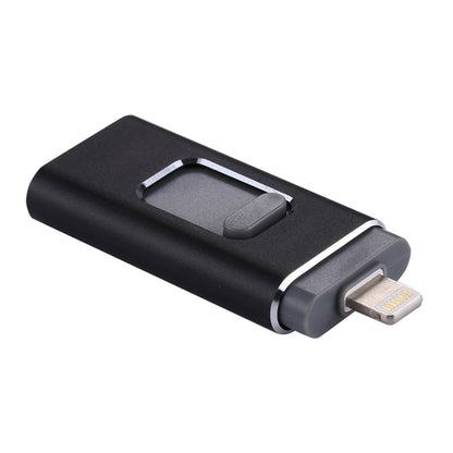 easyflash RQW-01B 3 in 1 USB 2.0 & 8 Pin & Micro USB 32GB Flash Drive(Black) - U Disk & Card Reader by buy2fix | Online Shopping UK | buy2fix