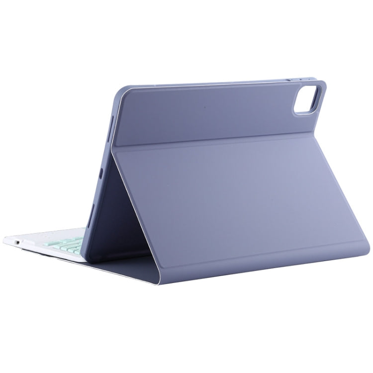 TG11BC Detachable Bluetooth Green Keyboard Microfiber Leather Tablet Case for iPad Pro 11 inch (2020), with Touchpad & Pen Slot & Holder (Purple) - For iPad Pro by buy2fix | Online Shopping UK | buy2fix