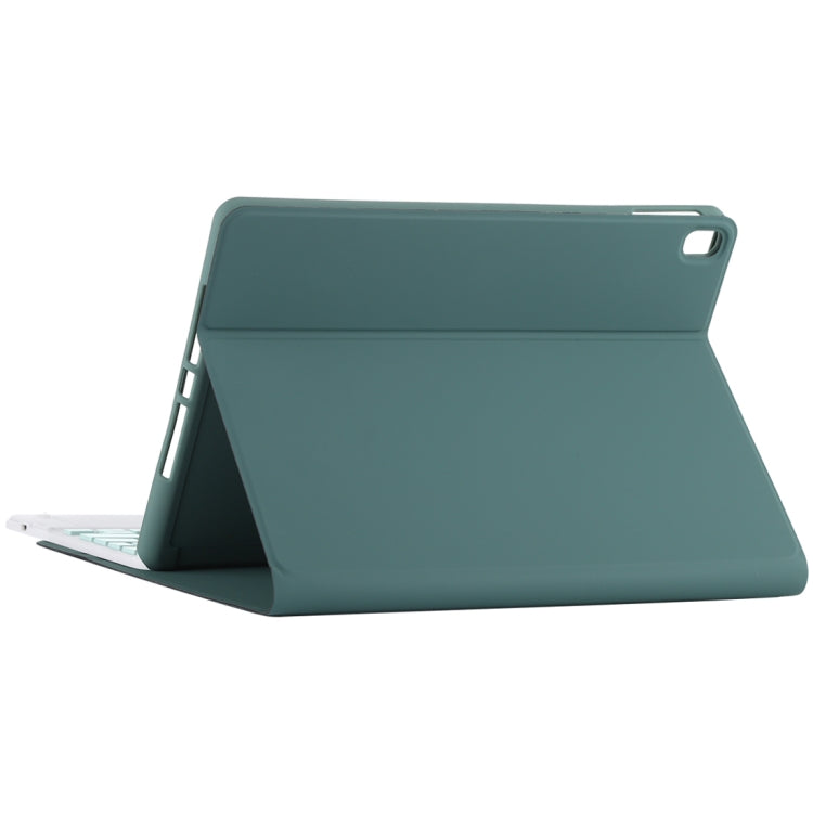 TG-102BC Detachable Bluetooth Green Keyboard + Microfiber Leather Tablet Case for iPad 10.2 inch / iPad Air (2019), with Touch Pad & Pen Slot & Holder (Dark Green) - For iPad Air by buy2fix | Online Shopping UK | buy2fix