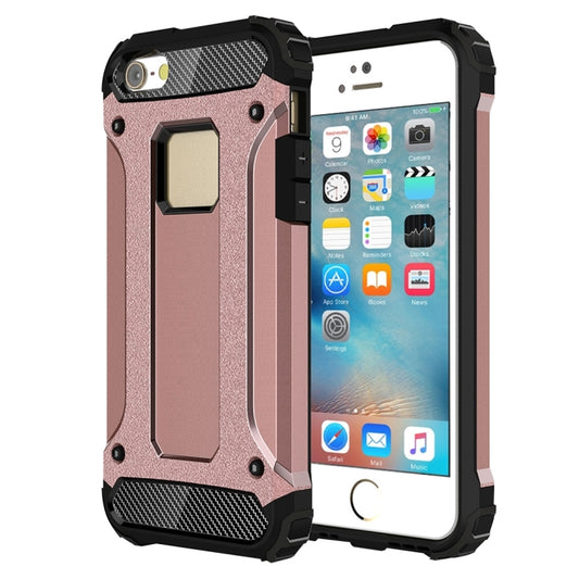 Tough Armor TPU + PC Combination Case for iPhone SE & 5 & 5s(Rose Gold) - More iPhone Cases by buy2fix | Online Shopping UK | buy2fix