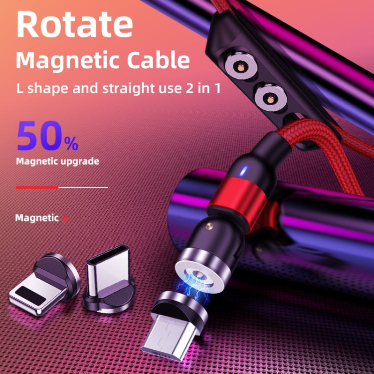 2m 2A Output USB to 8 Pin Nylon Braided Rotate Magnetic Charging Cable(Purple) - Charging Cable & Head by buy2fix | Online Shopping UK | buy2fix