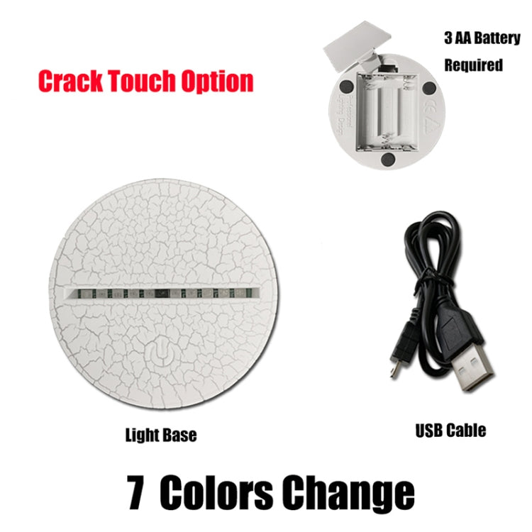 Chameleon Shape 3D Colorful LED Vision Light Table Lamp, Crack Touch Version - Novelty Lighting by buy2fix | Online Shopping UK | buy2fix
