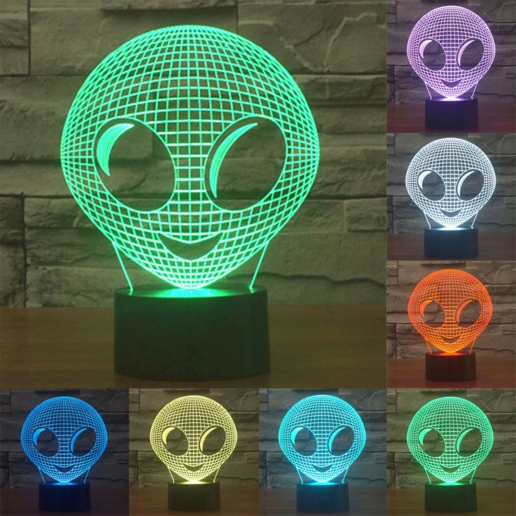 Alien Style 3D Touch Switch Control LED Light , 7 Color Discoloration Creative Visual Stereo Lamp Desk Lamp Night Light - Novelty Lighting by buy2fix | Online Shopping UK | buy2fix