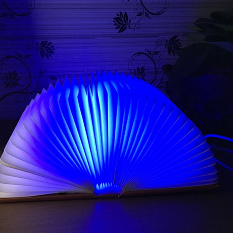 Foldable Pages RGB + Warm White Light Book Shape LED Light , Creative Portable USB Charging Big Size Night Light(Blue) - Night Lights by buy2fix | Online Shopping UK | buy2fix