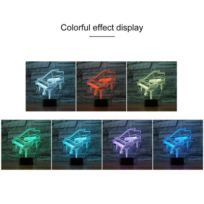 Piano Shape 3D Colorful LED Vision Light Table Lamp, USB & Battery Version - Novelty Lighting by buy2fix | Online Shopping UK | buy2fix