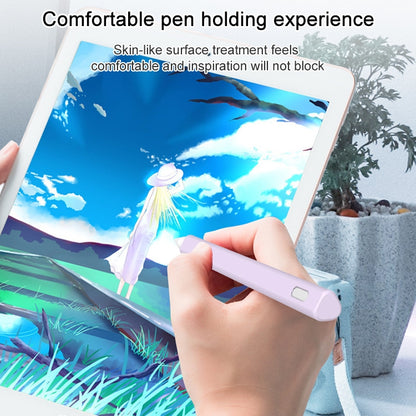 LOVE MEI For Apple Pencil 1 Triangle Shape Stylus Pen Silicone Protective Case Cover (Grey) - Pencil Accessories by LOVE MEI | Online Shopping UK | buy2fix