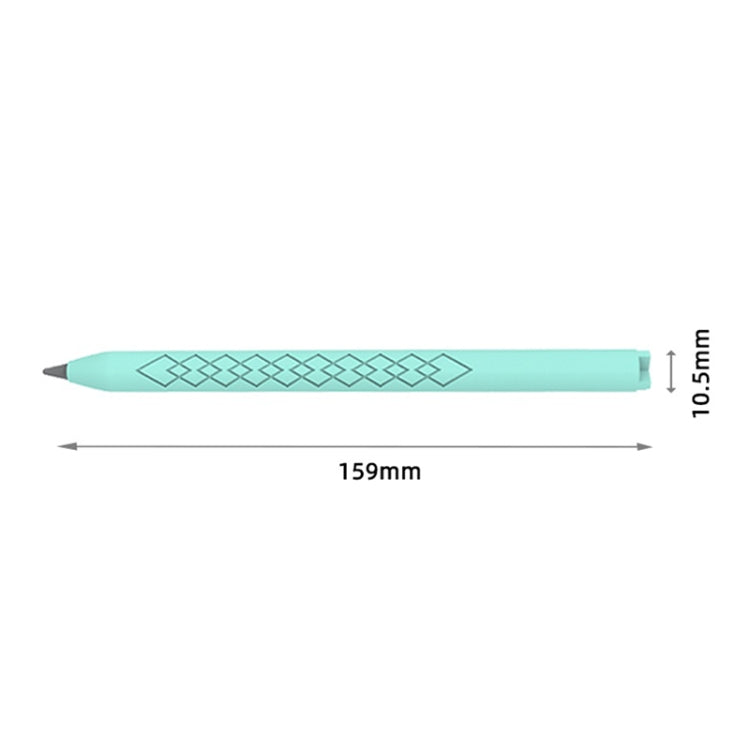 For Apple Pencil (USB-C) Diamond Pattern Silicone Stylus Pen Protective Case (Grey) - Pencil Accessories by buy2fix | Online Shopping UK | buy2fix