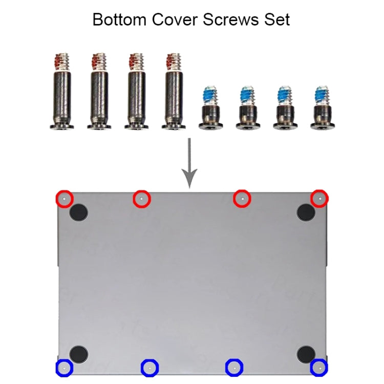 Bottom Cover Screws Set for MacBook Pro Retina M3 14 16 A2918 A2991 A2992 (Grey) - Screws by buy2fix | Online Shopping UK | buy2fix
