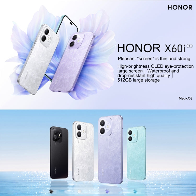 Honor X60i, 12GB+512GB, Screen Fingerprint, 6.7 inch MagicOS 8.0 Dimensity 6080 Octa Core, Network: 5G, OTG, Not Support Google Play (Black) - Honor by Huawei | Online Shopping UK | buy2fix