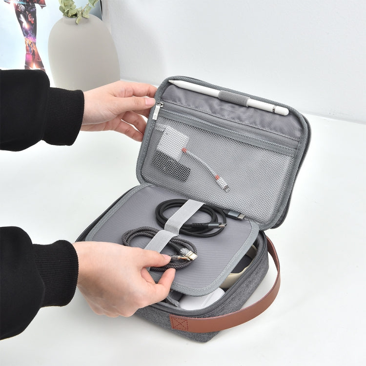 WIWU Minimalis Travel Pouch with Portable Handle (Black) - Handbags by WIWU | Online Shopping UK | buy2fix