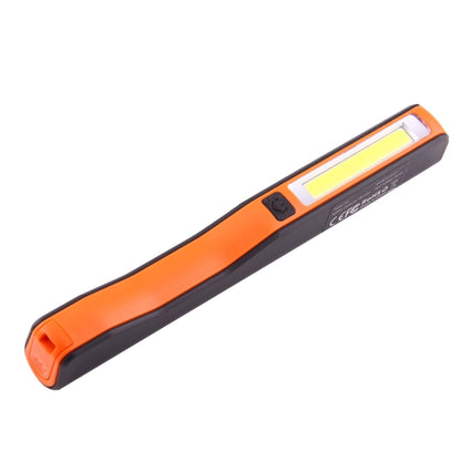 100LM High Brightness Pen Shape Work Light / Flashlight, White Light, COB LED 2-Modes with 90 Degree Rotatable Magnetic Pen Clip(Orange) - LED Flashlight by buy2fix | Online Shopping UK | buy2fix