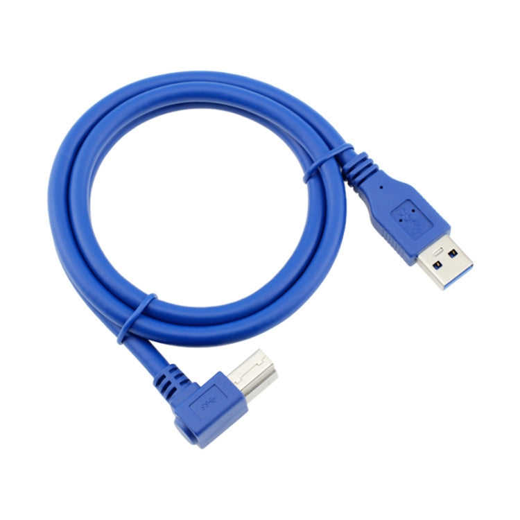 USB 3.0 A Male to Right 90 Degrees Angle USB 3.0 Type-B Male High Speed Printer Cable, Cable Length: 2.5m - USB 3.0 by buy2fix | Online Shopping UK | buy2fix