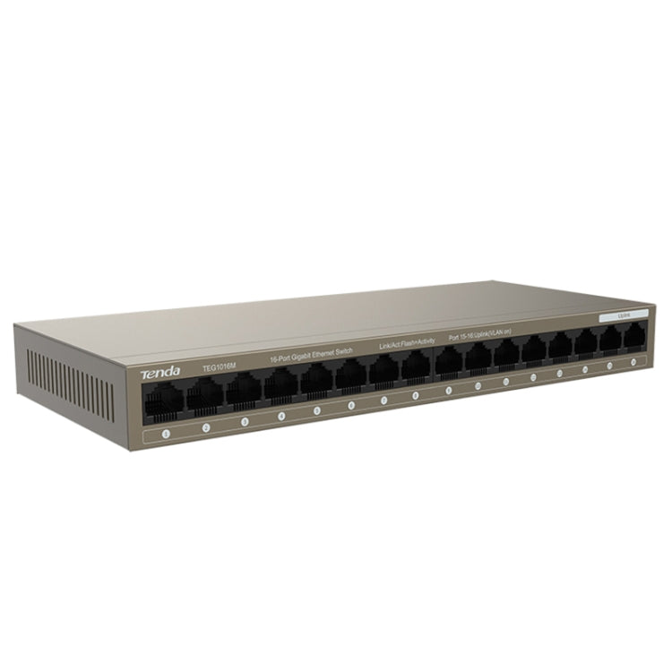 Tenda TEG1016M Desktop Metal 16-Port Gigabit Ethernet Switch Fast Establish High-Speed Network - Switch by Tenda | Online Shopping UK | buy2fix