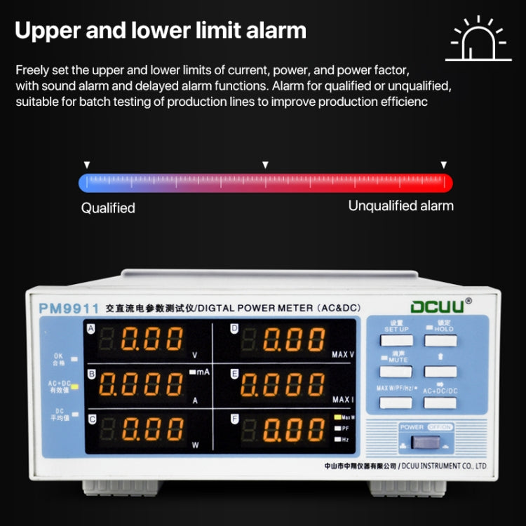 DCUU PM9911 Intelligent Electrical Parameters Measuring Instrument(US Plug) - Current & Voltage Tester by buy2fix | Online Shopping UK | buy2fix