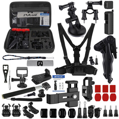 PULUZ 43 in 1 Accessories Total Ultimate Combo Kits for DJI Osmo Pocket with EVA Case (Chest Strap + Wrist Strap + Suction Cup Mount + 3-Way Pivot Arms + J-Hook Buckle + Grip Tripod Mount + Surface Mo ... orage Bag + Rec-mounts + Handlebar Mount + Wrench) -  by PULUZ | Online Shopping UK | buy2fix