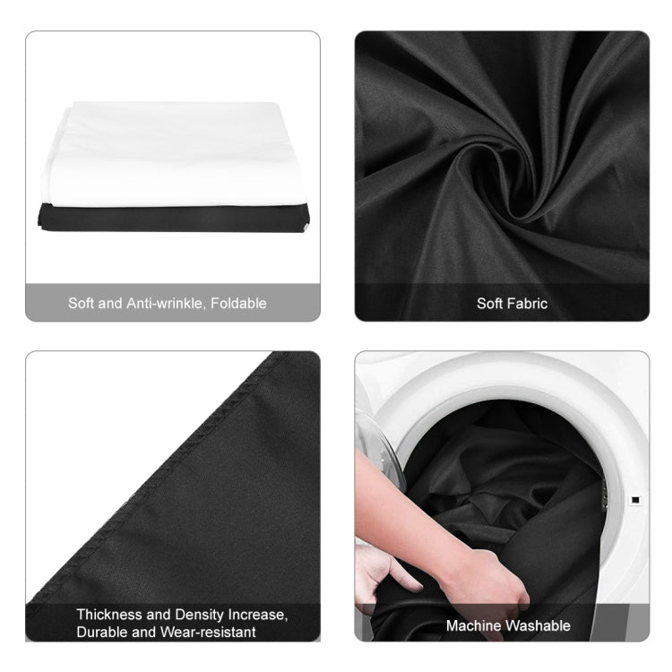 PULUZ 3m x 2m Photography Background Thickness Photo Studio Background Cloth Backdrop (Black) - Solid Color by PULUZ | Online Shopping UK | buy2fix
