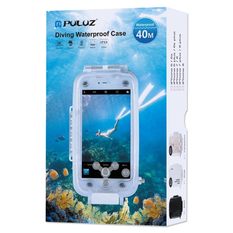 For iPhone XS Max PULUZ 40m/130ft Waterproof Diving Case, Photo Video Taking Underwater Housing Cover(Black) - More iPhone Cases by PULUZ | Online Shopping UK | buy2fix