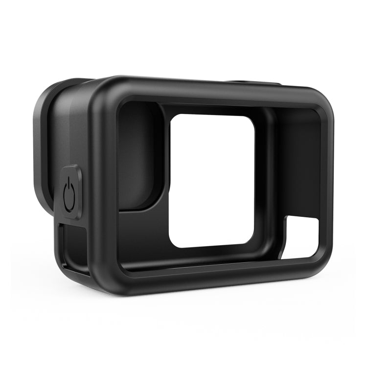 For GoPro HERO13 Black PULUZ Silicone Protective Case Cover with Wrist Strap & Lens Cover (Black) - Silicone Cases by PULUZ | Online Shopping UK | buy2fix