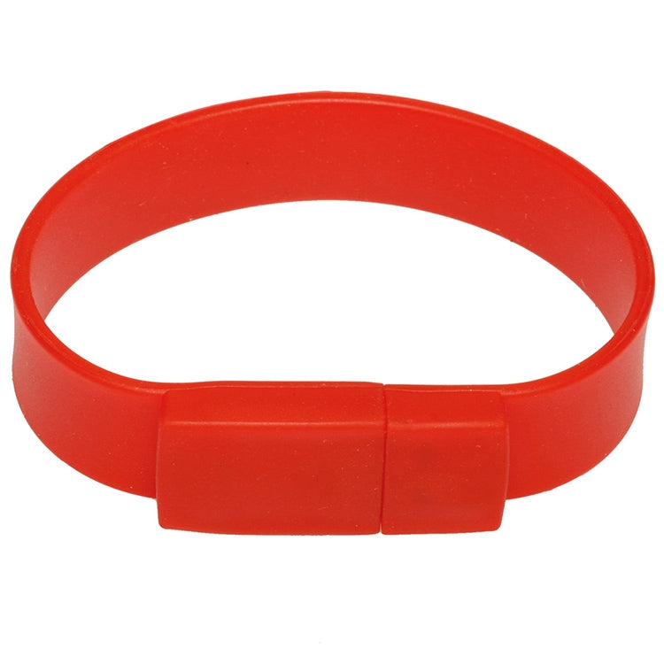 8GB Silicon Bracelets USB 2.0 Flash Disk(Red) - USB Flash Drives by buy2fix | Online Shopping UK | buy2fix