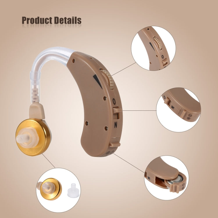 JECPP Behind Ear Sound Amplifier Adjustable Tone Hearing Aid - Hearing Aids by buy2fix | Online Shopping UK | buy2fix