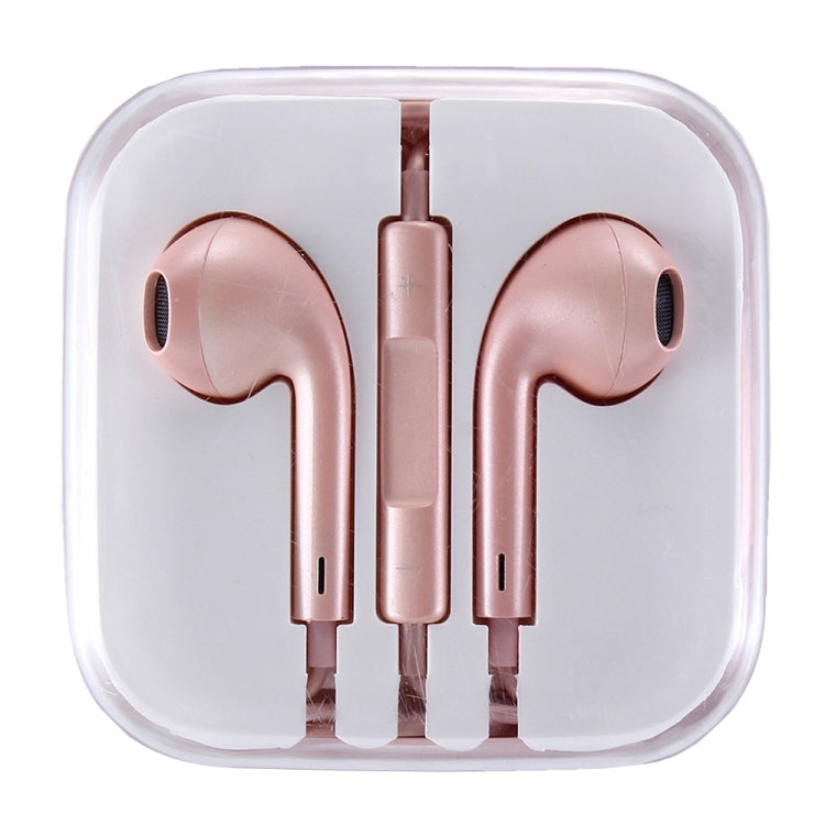 EarPods Wired Headphones Earbuds with Wired Control & Mic(Rose Gold) - In Ear Wired Earphone by buy2fix | Online Shopping UK | buy2fix