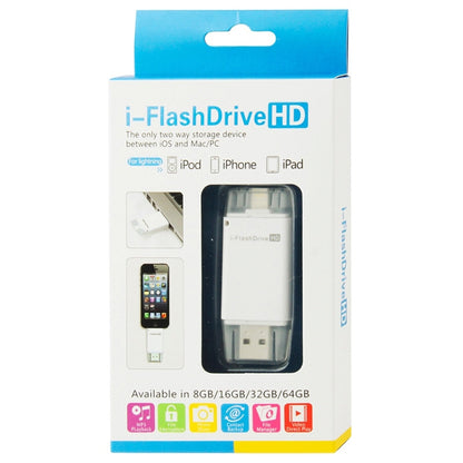 16GB i-Flash Driver HD U Disk USB Drive Memory Stick for iPhone / iPad / iPod touch(White) - U Disk & Card Reader by buy2fix | Online Shopping UK | buy2fix