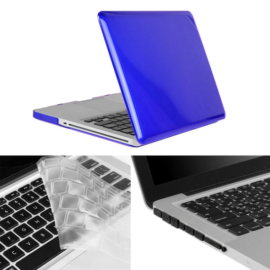 ENKAY for Macbook Pro 13.3 inch (US Version) / A1278 Hat-Prince 3 in 1 Crystal Hard Shell Plastic Protective Case with Keyboard Guard & Port Dust Plug(Dark Blue) - MacBook Pro Cases by ENKAY | Online Shopping UK | buy2fix