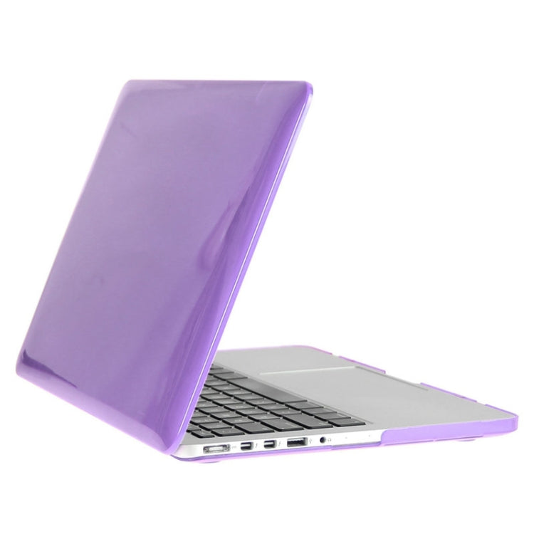 ENKAY for Macbook Pro Retina 13.3 inch (US Version) / A1425 / A1502 Hat-Prince 3 in 1 Crystal Hard Shell Plastic Protective Case with Keyboard Guard & Port Dust Plug(Purple) - MacBook Pro Cases by ENKAY | Online Shopping UK | buy2fix