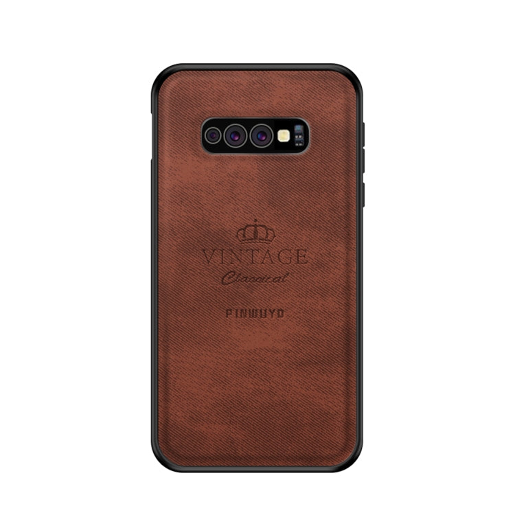 PINWUYO Shockproof Waterproof Full Coverage PC + TPU + Skin Protective Case for Galaxy S10e(Brown) - Galaxy Phone Cases by PINWUYO | Online Shopping UK | buy2fix