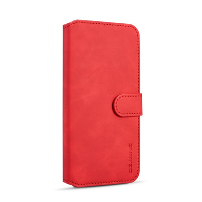 DG.MING Retro Oil Side Horizontal Flip Case for Galaxy A50, with Holder & Card Slots & Wallet (Red) - Galaxy Phone Cases by DG.MING | Online Shopping UK | buy2fix